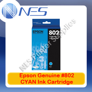 Epson Genuine #802 CYAN Ink Cartridge for WorkForce WF-4720/WF-4740/WF-4745 (C13T355292)